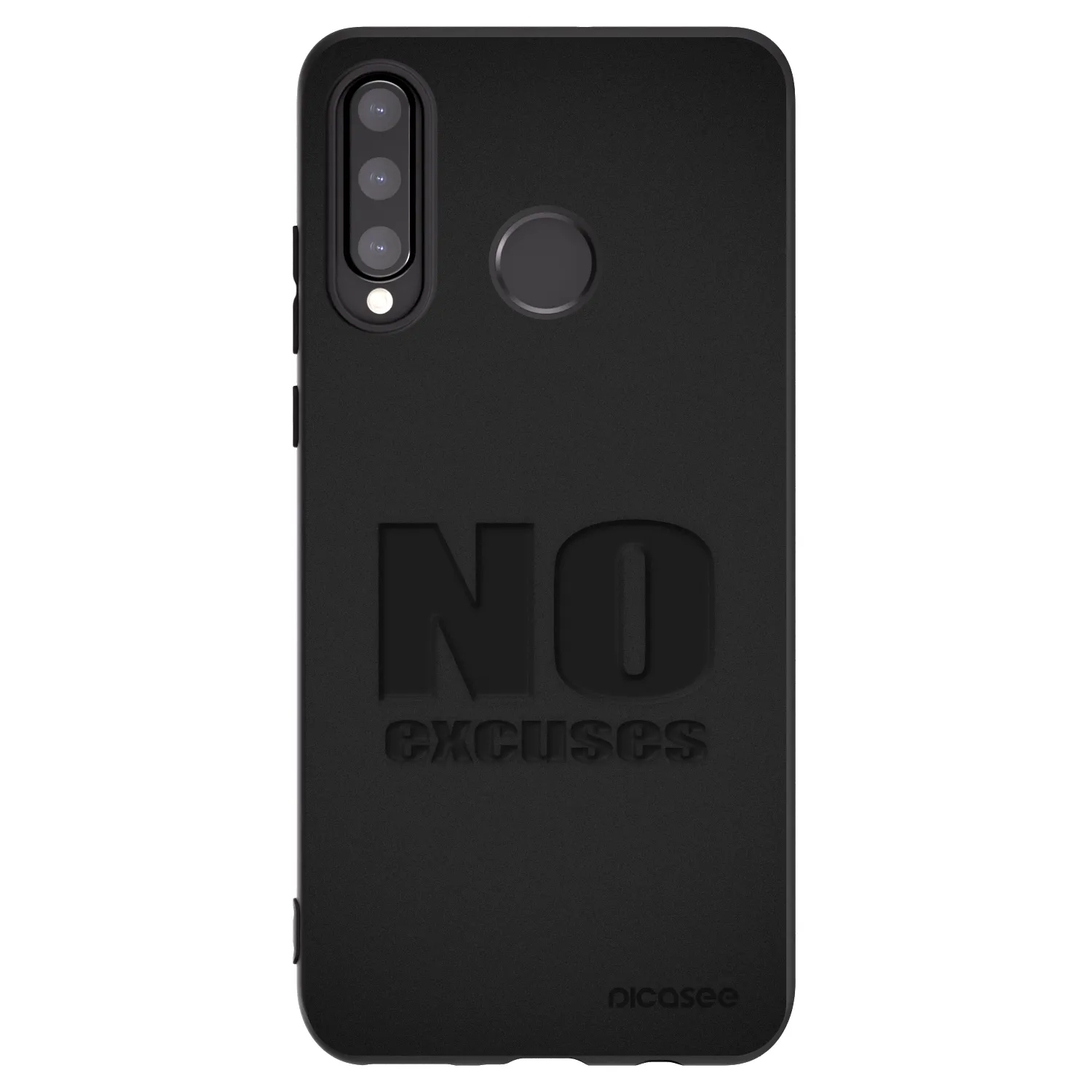 Picasee silikonski črni ovitek za Huawei P30 Lite - No Excuses