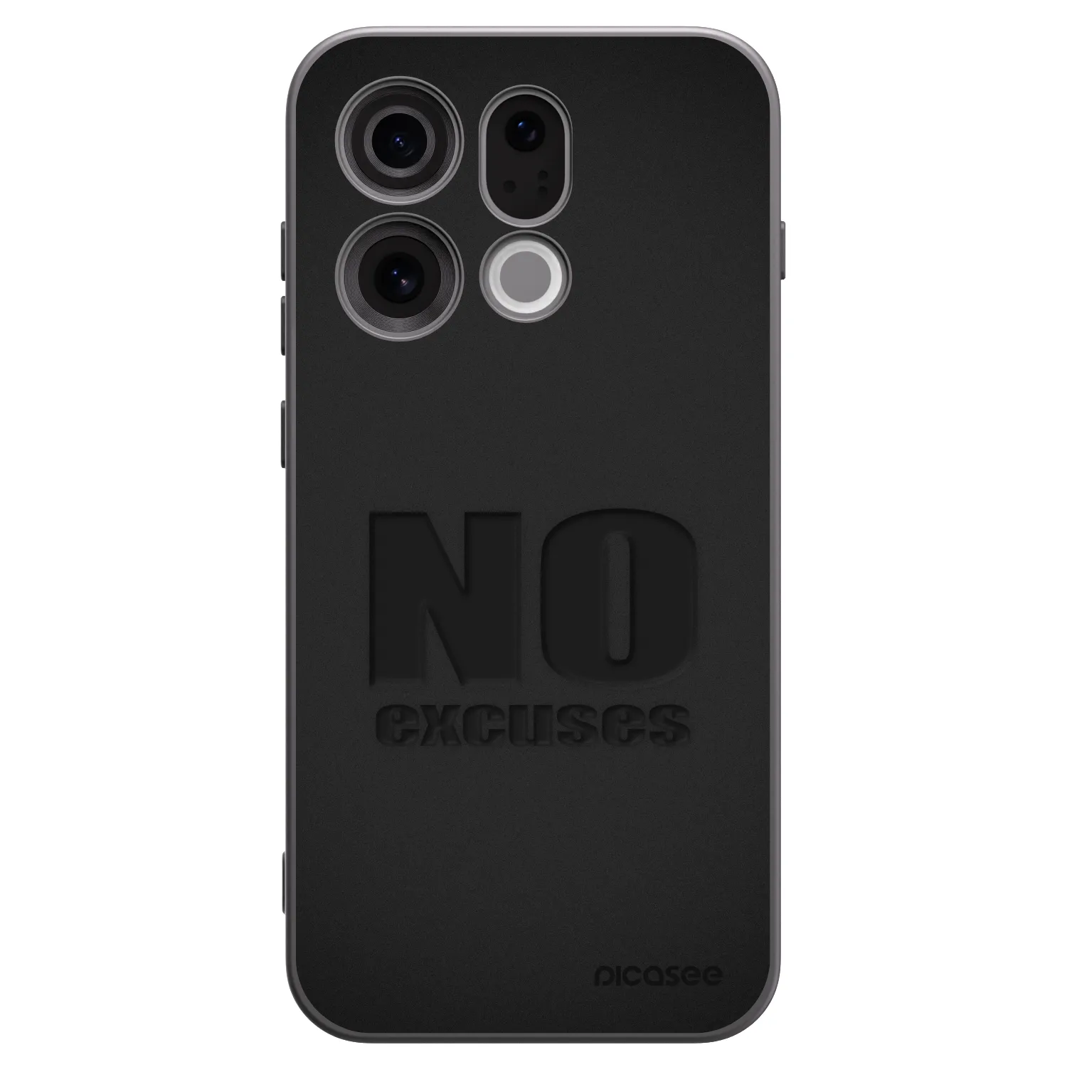 Picasee silikonski črni ovitek za OPPO Find X9 - No Excuses