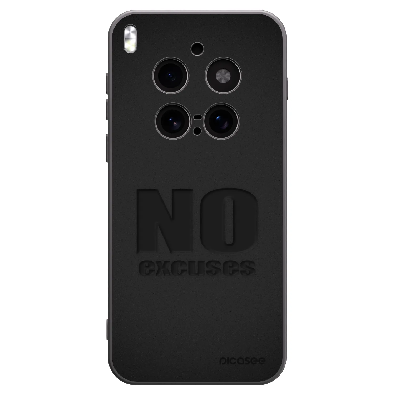 Picasee silikonski črni ovitek za Vivo X300 Pro - No Excuses