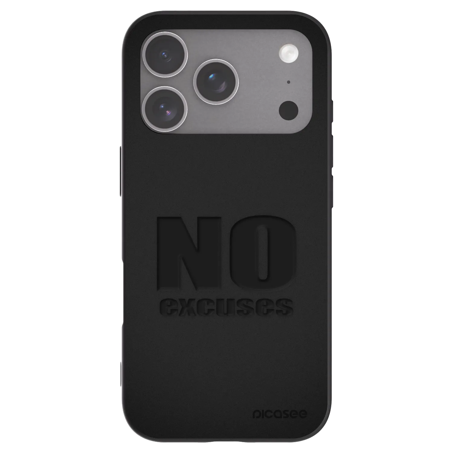 Picasee silikonski črni ovitek za Apple iPhone 18 Pro - No Excuses