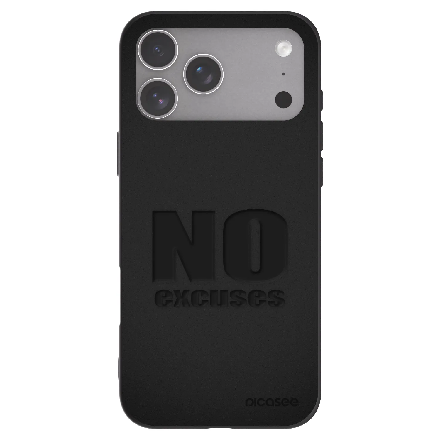 Picasee silikonski črni ovitek za Apple iPhone 18 Pro Max - No Excuses