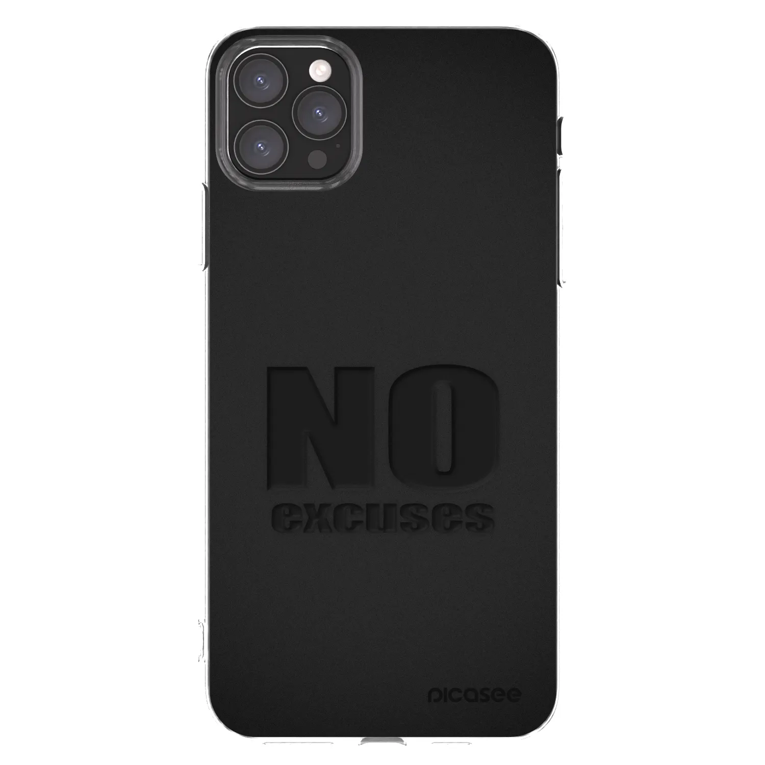 Picasee silikonski prozorni ovitek za Apple iPhone 11 Pro Max - No Excuses