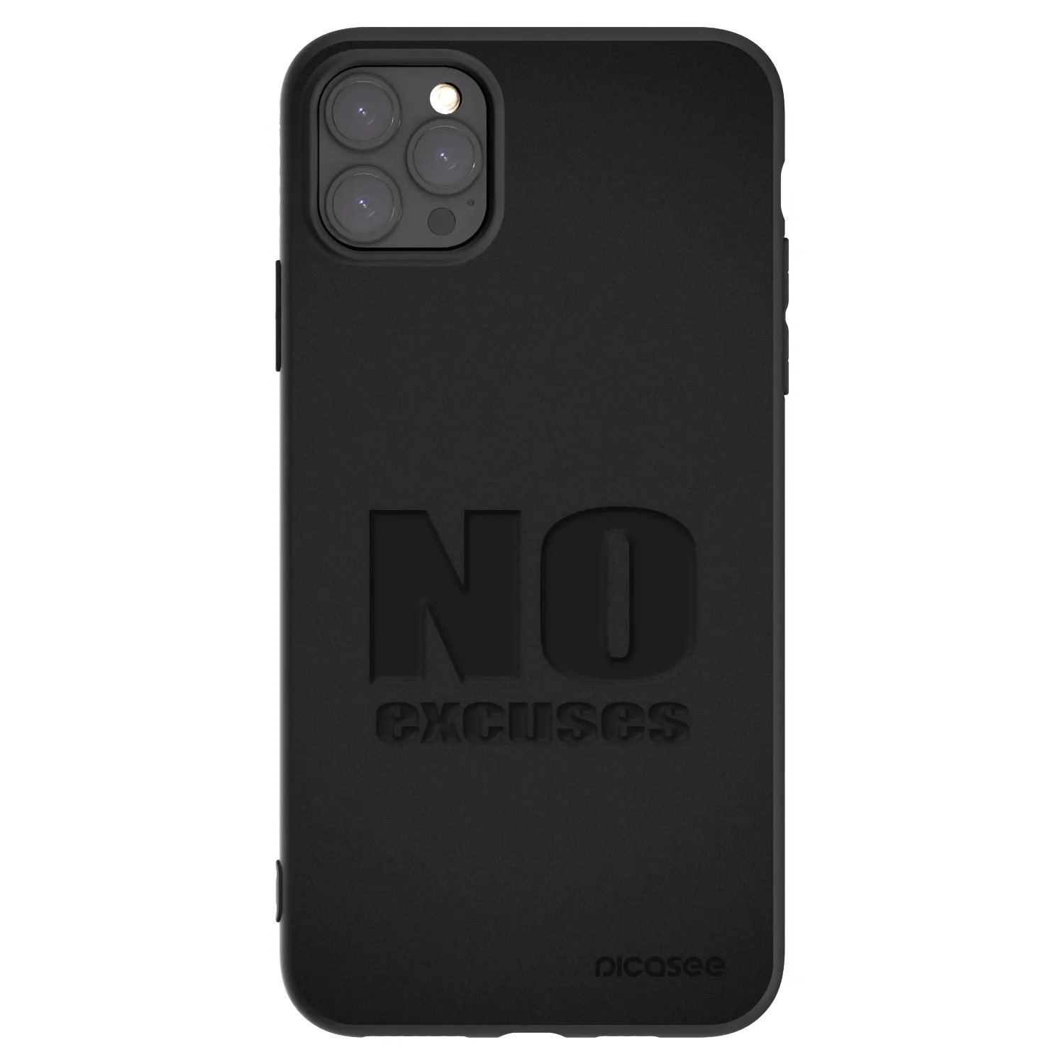 Picasee silikonski črni ovitek za Apple iPhone 11 Pro Max - No Excuses