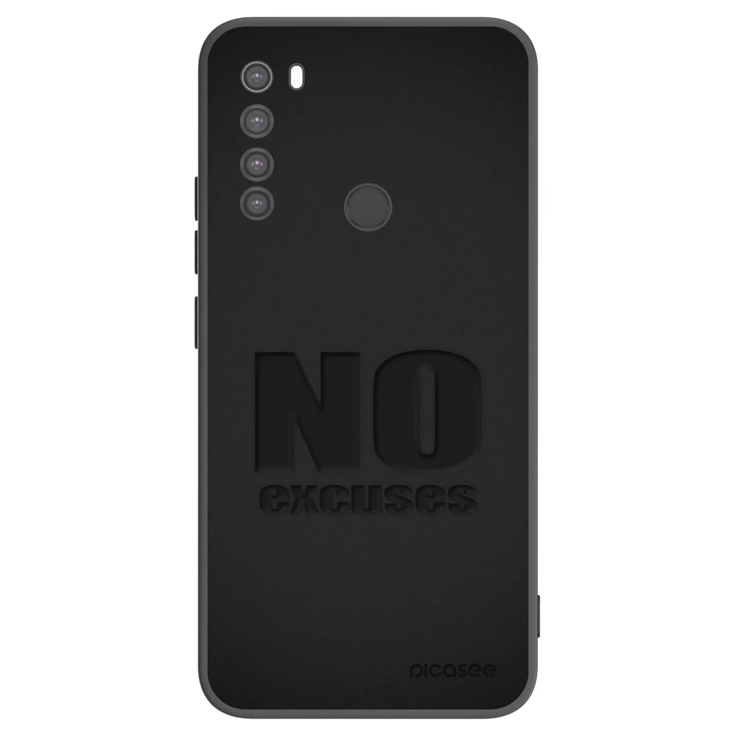 Picasee silikonski črni ovitek za Xiaomi Redmi Note 8 - No Excuses