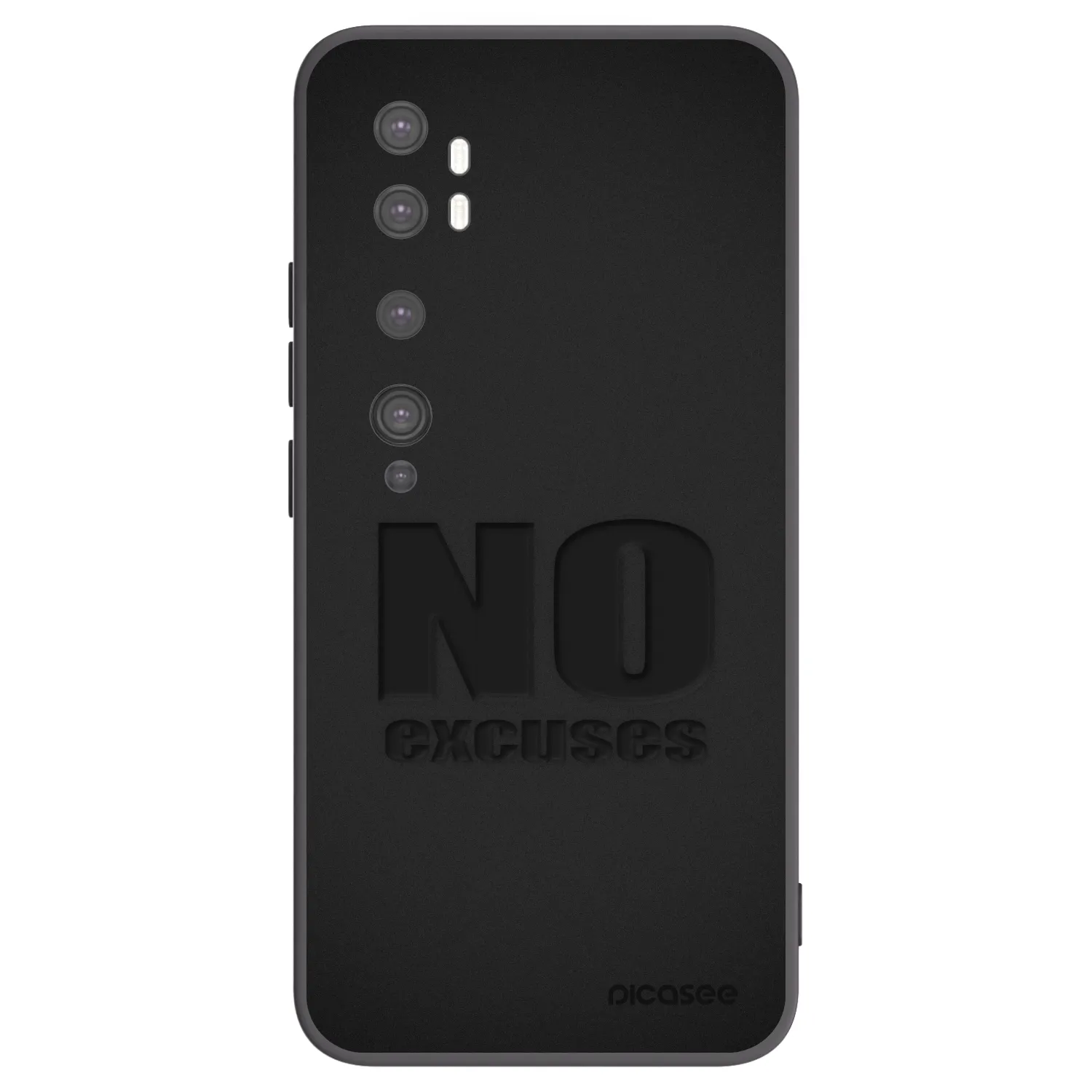 Picasee silikonski črni ovitek za Xiaomi Mi Note 10 (Pro) - No Excuses