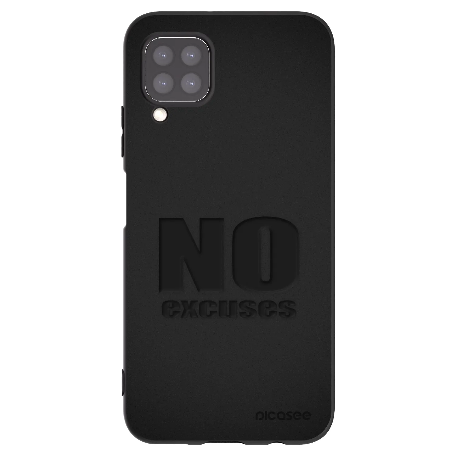 Picasee silikonski črni ovitek za Huawei P40 Lite - No Excuses