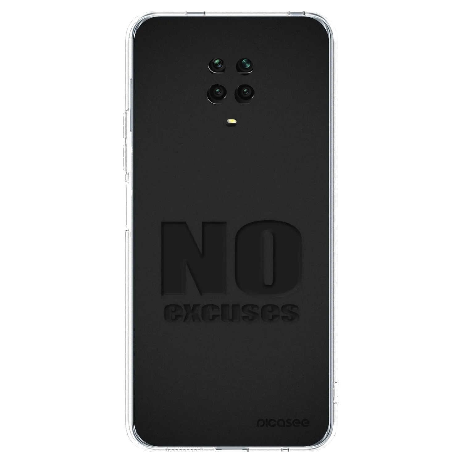Picasee silikonski prozorni ovitek za Xiaomi Redmi Note 9S - No Excuses