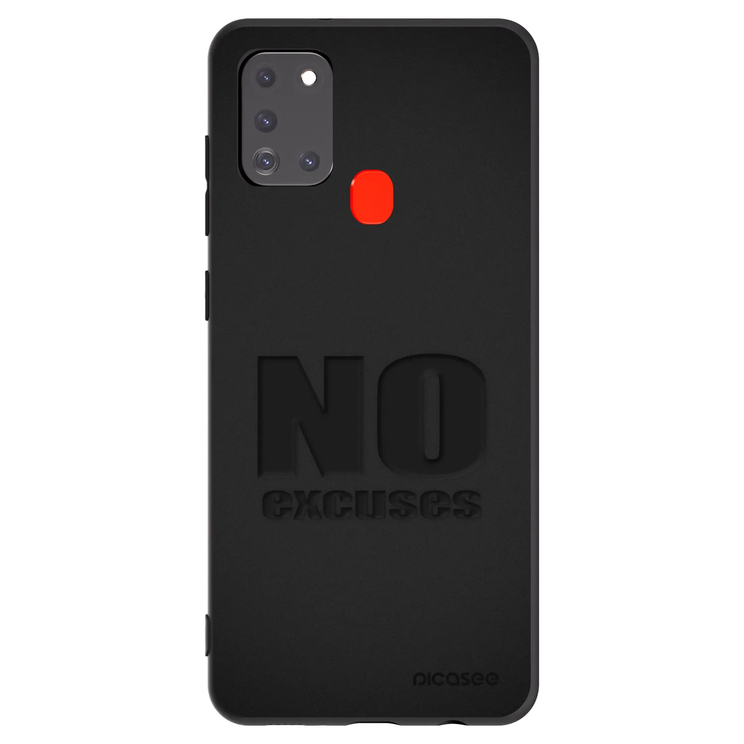 Picasee silikonski črni ovitek za Samsung Galaxy A21s - No Excuses