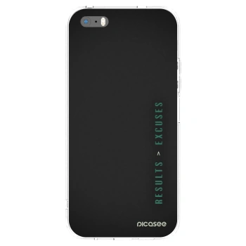 Picasee silikonski prozorni ovitek za Apple iPhone 5/5S/SE - Results x Excuses