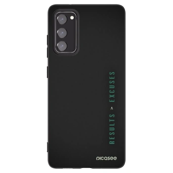 Picasee silikonski črni ovitek za Samsung Galaxy S20 FE - Results x Excuses