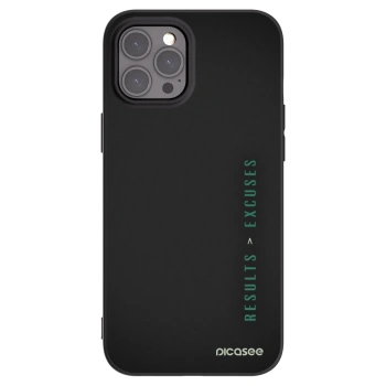 Picasee silikonski črni ovitek za Apple iPhone 12 Pro Max - Results x Excuses