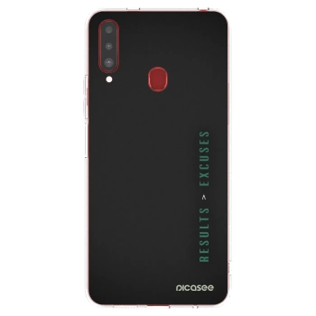 Picasee silikonski prozorni ovitek za Samsung Galaxy A20s - Results x Excuses