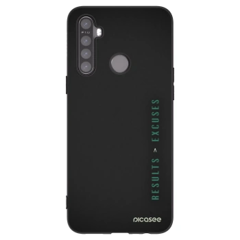 Picasee silikonski črni ovitek za Realme 6i - Results x Excuses
