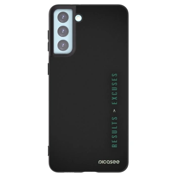 Picasee silikonski črni ovitek za Samsung Galaxy S21+ 5G G996F - Results x Excuses