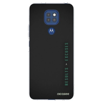 Picasee silikonski prozorni ovitek za Motorola Moto G9 Play - Results x Excuses