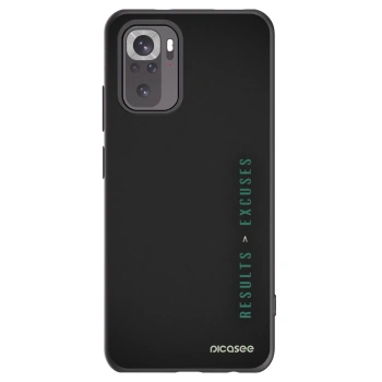 Picasee silikonski črni ovitek za Xiaomi Redmi Note 10 - Results x Excuses
