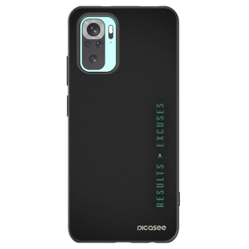 Picasee silikonski črni ovitek za Xiaomi Redmi Note 10 Pro - Results x Excuses