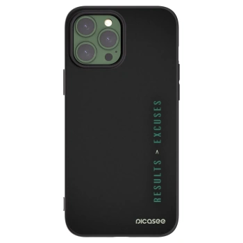 Picasee silikonski črni ovitek za Apple iPhone 13 Pro Max - Results x Excuses