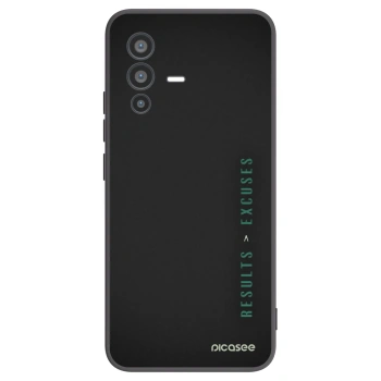 Picasee silikonski črni ovitek za Vivo V23 5G - Results x Excuses