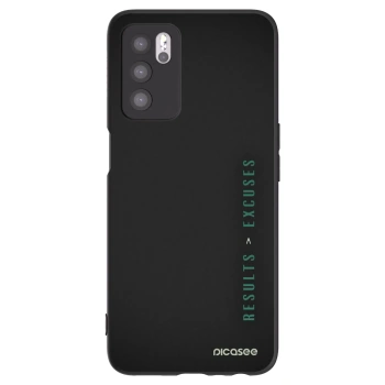 Picasee silikonski črni ovitek za OPPO A16s - Results x Excuses