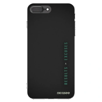 Picasee silikonski prozorni ovitek za Apple iPhone 8 Plus - Results x Excuses