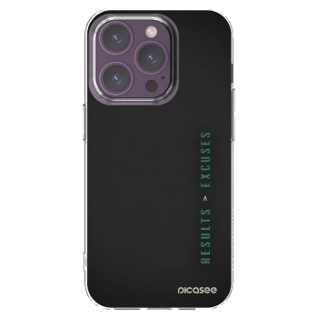 Picasee silikonski prozorni ovitek za Apple iPhone 14 Pro - Results x Excuses