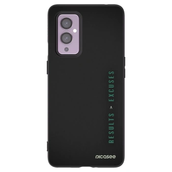 Picasee silikonski črni ovitek za OnePlus 9 - Results x Excuses