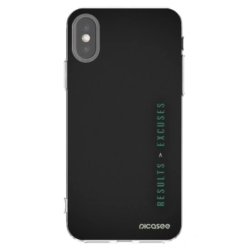 Picasee silikonski prozorni ovitek za Apple iPhone X/XS - Results x Excuses