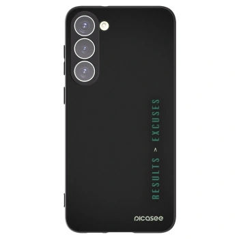 Picasee silikonski črni ovitek za Samsung Galaxy S23+ 5G - Results x Excuses