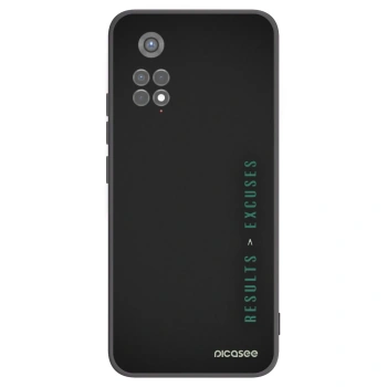 Picasee silikonski črni ovitek za Xiaomi Redmi Note 11S 5G - Results x Excuses