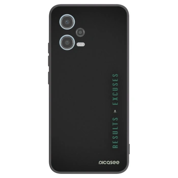 Picasee silikonski črni ovitek za Xiaomi Redmi Note 12 5G - Results x Excuses