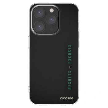 Picasee silikonski prozorni ovitek za Apple iPhone 15 Pro - Results x Excuses