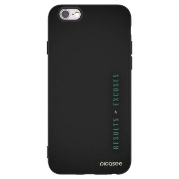 Picasee silikonski črni ovitek za Apple iPhone 6/6S - Results x Excuses
