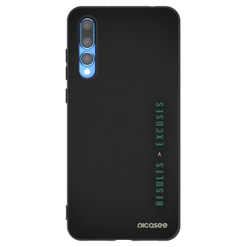 Picasee silikonski črni ovitek za Huawei P20 Pro - Results x Excuses