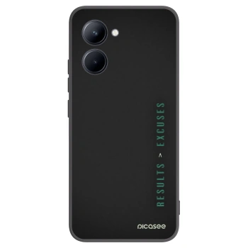 Picasee silikonski črni ovitek za Realme C33 (2023) - Results x Excuses