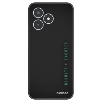 Picasee silikonski črni ovitek za Realme C53 - Results x Excuses