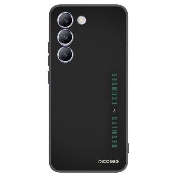 Picasee silikonski črni ovitek za Vivo V40 SE 5G - Results x Excuses