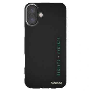 Picasee silikonski prozorni ovitek za Apple iPhone 16 Plus - Results x Excuses