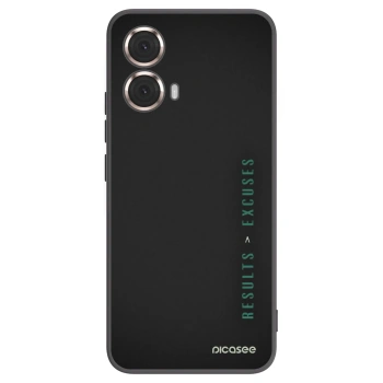 Picasee silikonski črni ovitek za Motorola Moto G85 - Results x Excuses