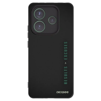 Picasee silikonski črni ovitek za Xiaomi Redmi Note 14 5G - Results x Excuses