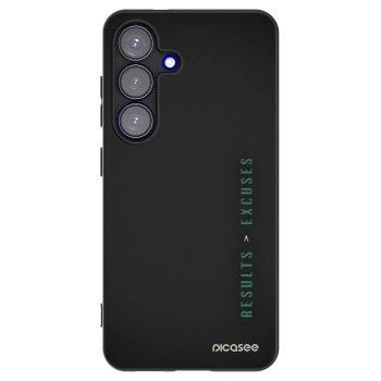 Picasee silikonski črni ovitek za Samsung Galaxy S25 5G - Results x Excuses
