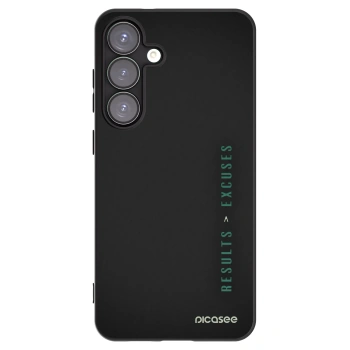Picasee silikonski črni ovitek za Samsung Galaxy S25+ 5G - Results x Excuses