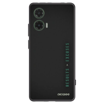 Picasee silikonski črni ovitek za Motorola Moto G35 5G - Results x Excuses
