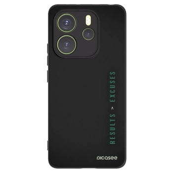 Picasee silikonski črni ovitek za Xiaomi Redmi Note 14 4G - Results x Excuses