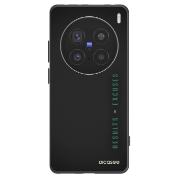 Picasee silikonski črni ovitek za Vivo X200 Pro - Results x Excuses
