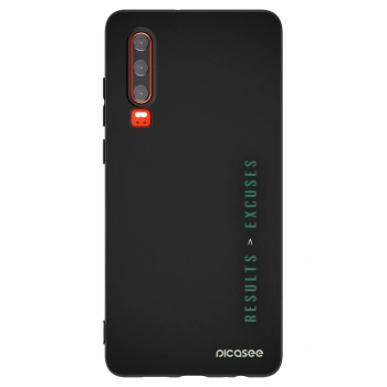 Picasee silikonski črni ovitek za Huawei P30 - Results x Excuses