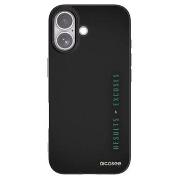 Picasee silikonski črni ovitek za Apple iPhone 17 - Results x Excuses