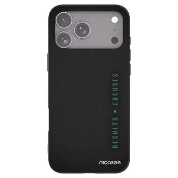 Picasee silikonski črni ovitek za Apple iPhone 17 Pro Max - Results x Excuses