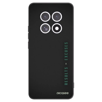 Picasee silikonski črni ovitek za Xiaomi Redmi Note 15 - Results x Excuses