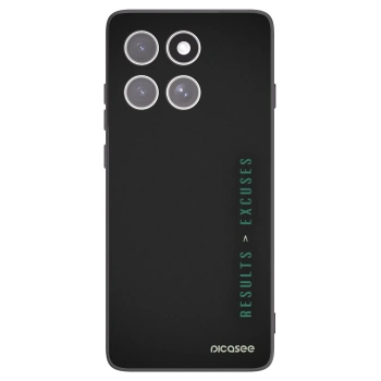 Picasee silikonski črni ovitek za Motorola Edge 60 Fusion - Results x Excuses